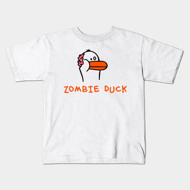 Zombie Duck Kids T-Shirt by schlag.art